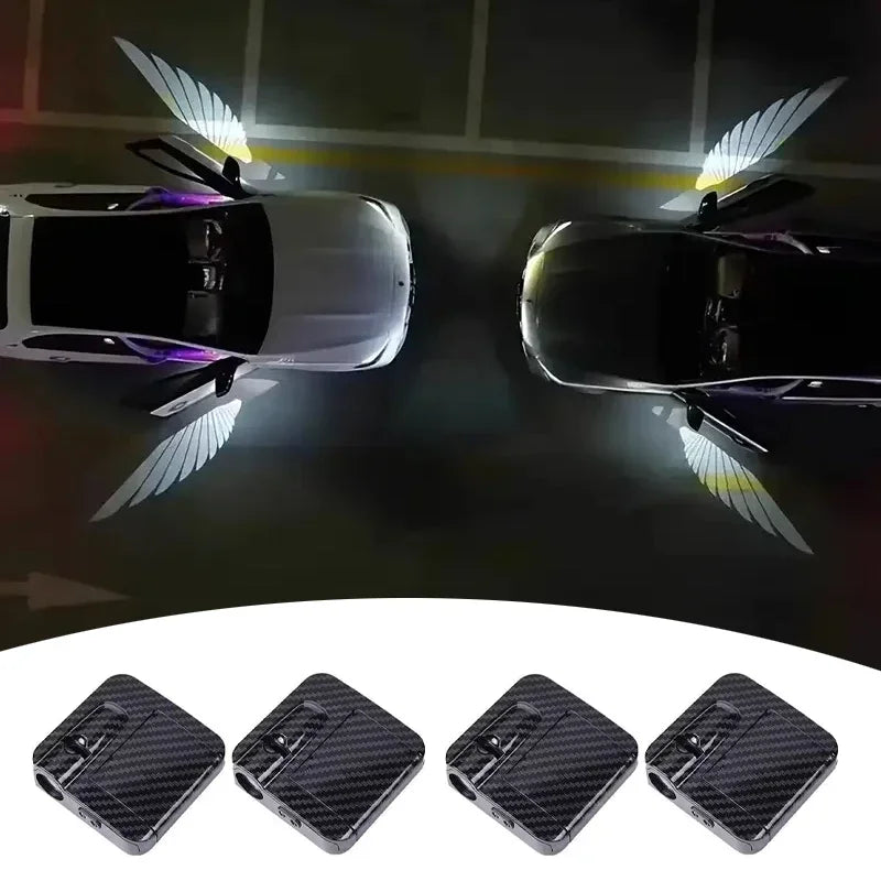 Car welcome light, car door light, sensing angel wing, car projector, atmosphere decoration, modified car door welcome light