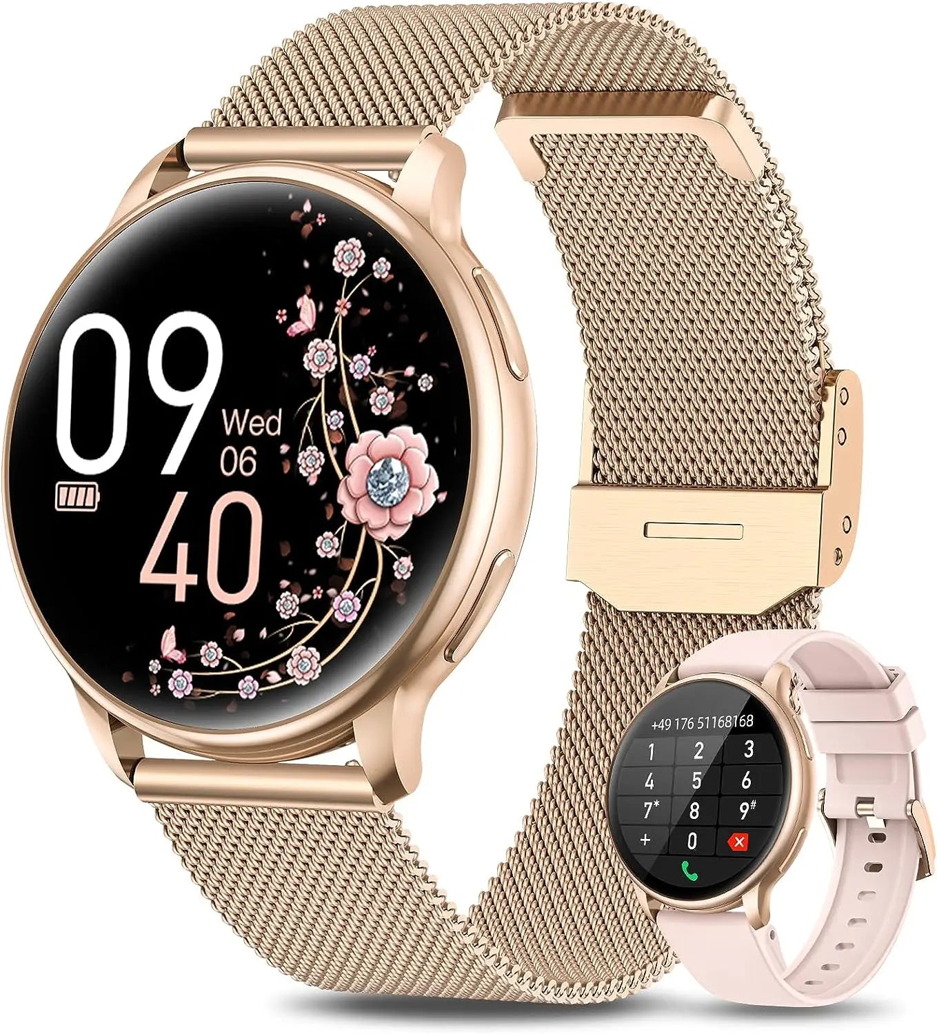 Smartwatch With Wireless Call Dial Female Functions Sleep 19 Sports Modes Music Player Pedometer Perfect Birthday Gift Fo