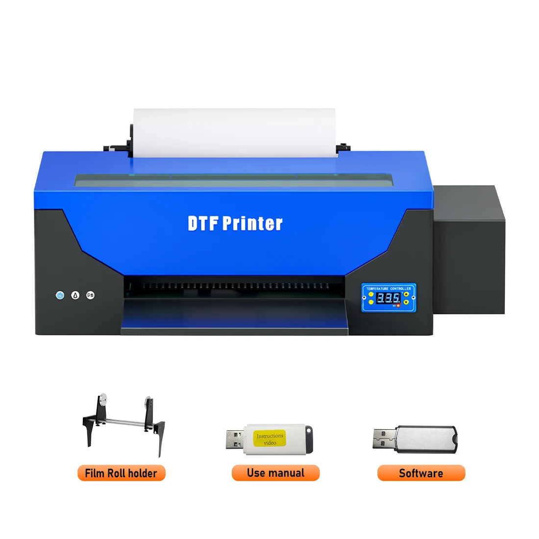 33CM DTF Printer with Powder Shaker DTF Impresora R1390 Direct Transfer Film A3 DTF T-shirt Printing Machine for Clothes Textile