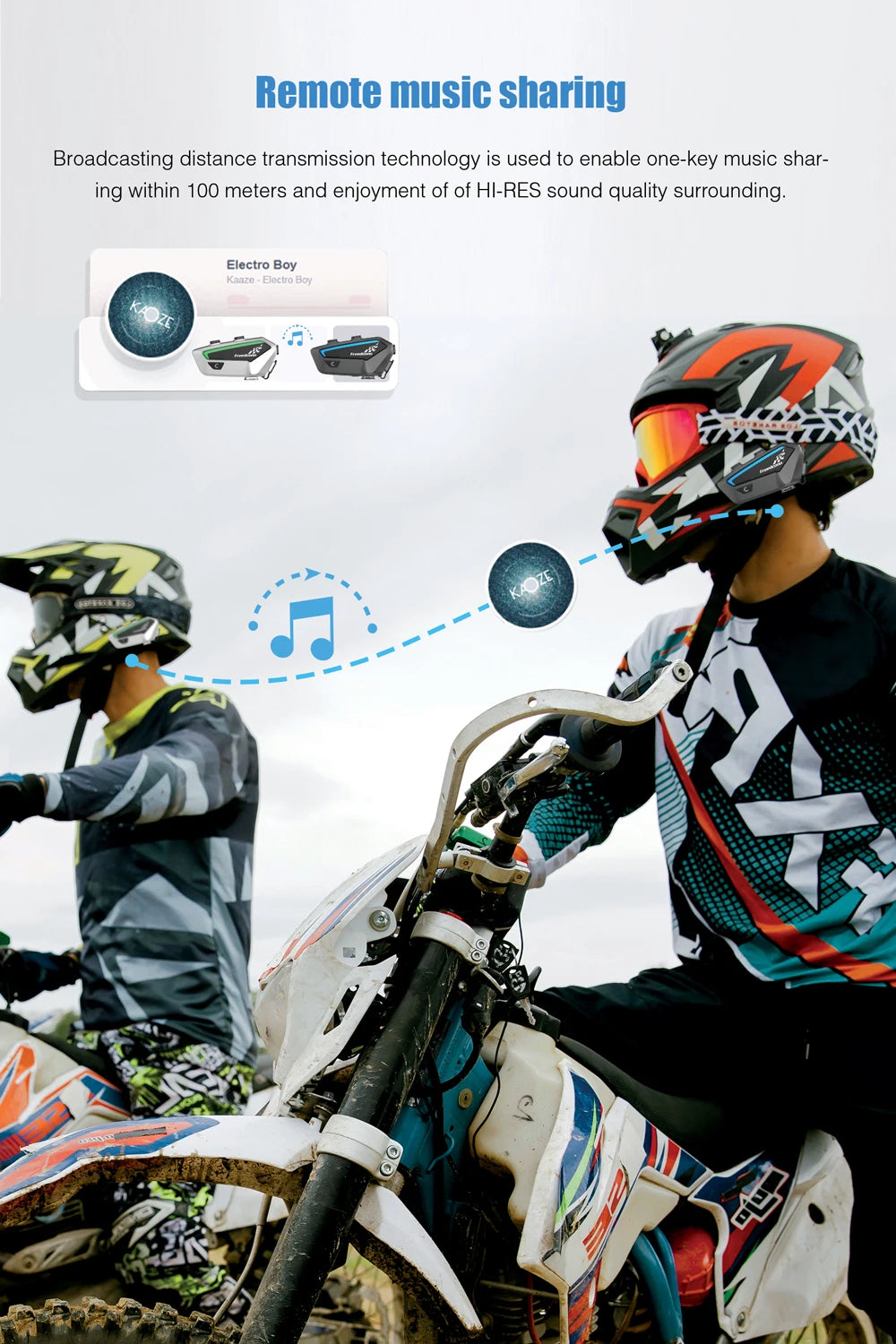 Motorcycle Intercom Bluetooth Helmet Headset Freedconn FX 10 Riders Pair Other Brands Motorbike Interphone Speaker Communicator