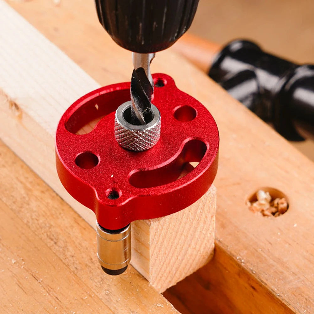 3-10mm Vertical Aluminum Alloy Woodworking Punching Machine with Self Guided Locator Fixture Kit for DIY Furniture Connection