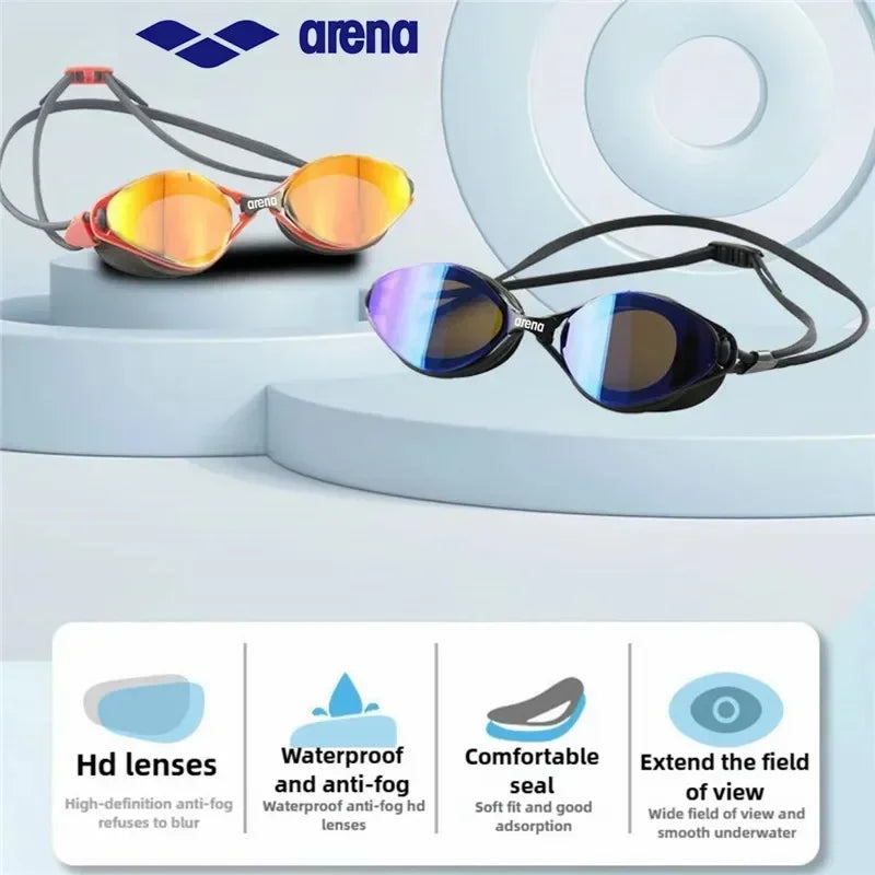 ARENA Professional Adult Anti Fog Swimming Goggles for Men and Women, Waterproof and Adjustable UV Protective Glasses