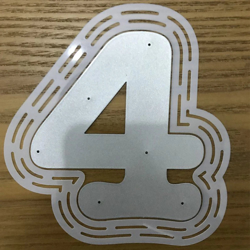 2pcs Big Size 0-9 Numbers Cutting Dies And Plastic Stencils Set For DIY Scrapbooking Album Card Making Decoration Paper Craft