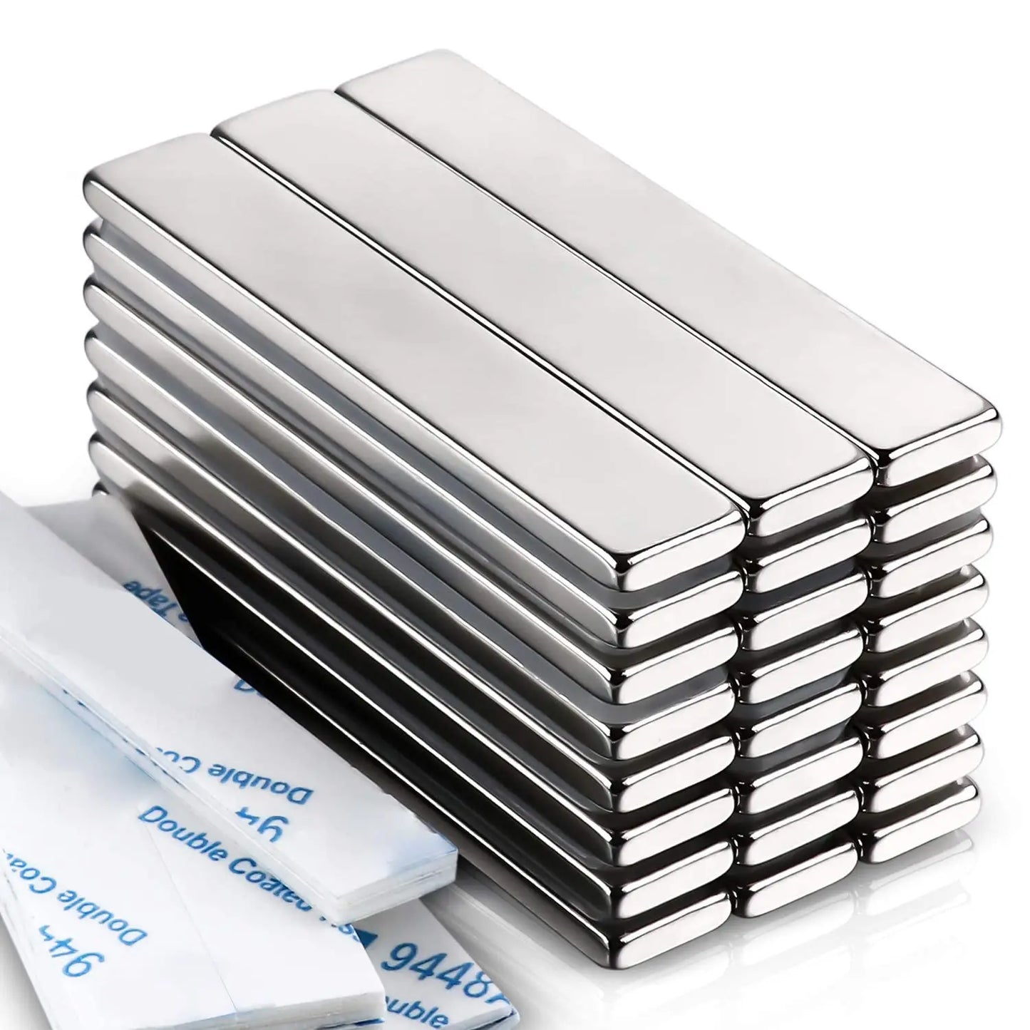 60X10X3mm Powerful Rare Earth Neodymium with Double,Sided Adhesive For Suitable for DIY Projects & Crafts