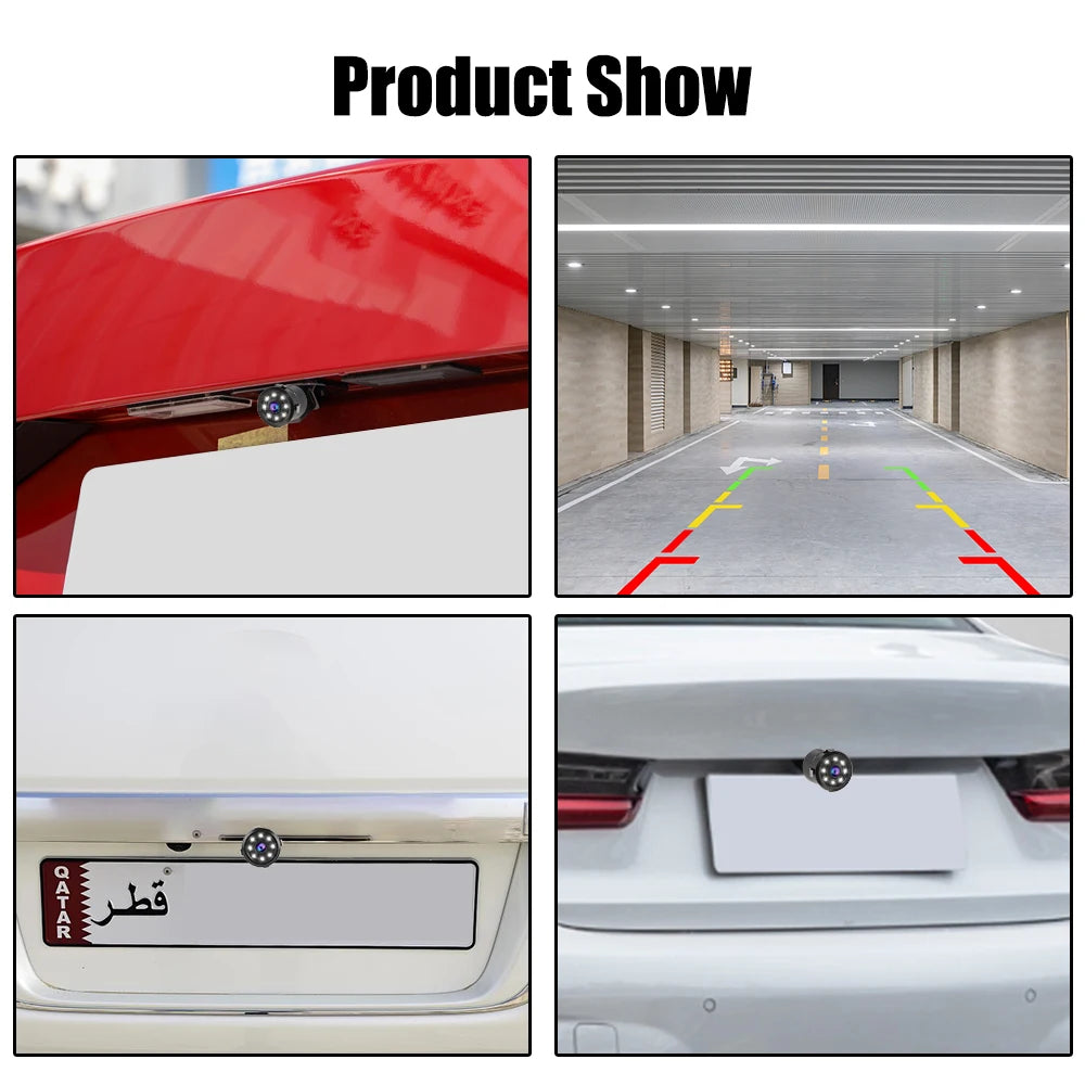 8 LED Car Rear View Camera 170° Night Vision Parking Reversing Monitoring CCD Waterproof Wide Angle Backup Cameras