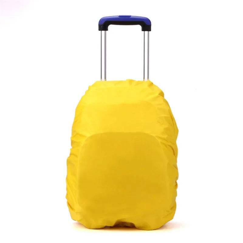 Children's Waterproof Backpack Rain Cover Outdoor Sport Night Cycling Safety Light Rain Cover Case Bag Camping Hiking 35L