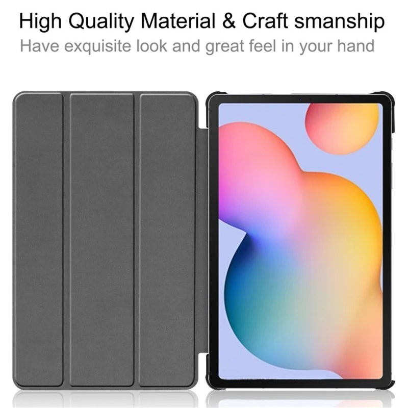 For Samsung Galaxy Tab S5e Case 10.5'' SM-T720/T725 2019 Auto Wake Sleep PU Leather Cover Slim Tri-Fold Stand Tablet Case Funda