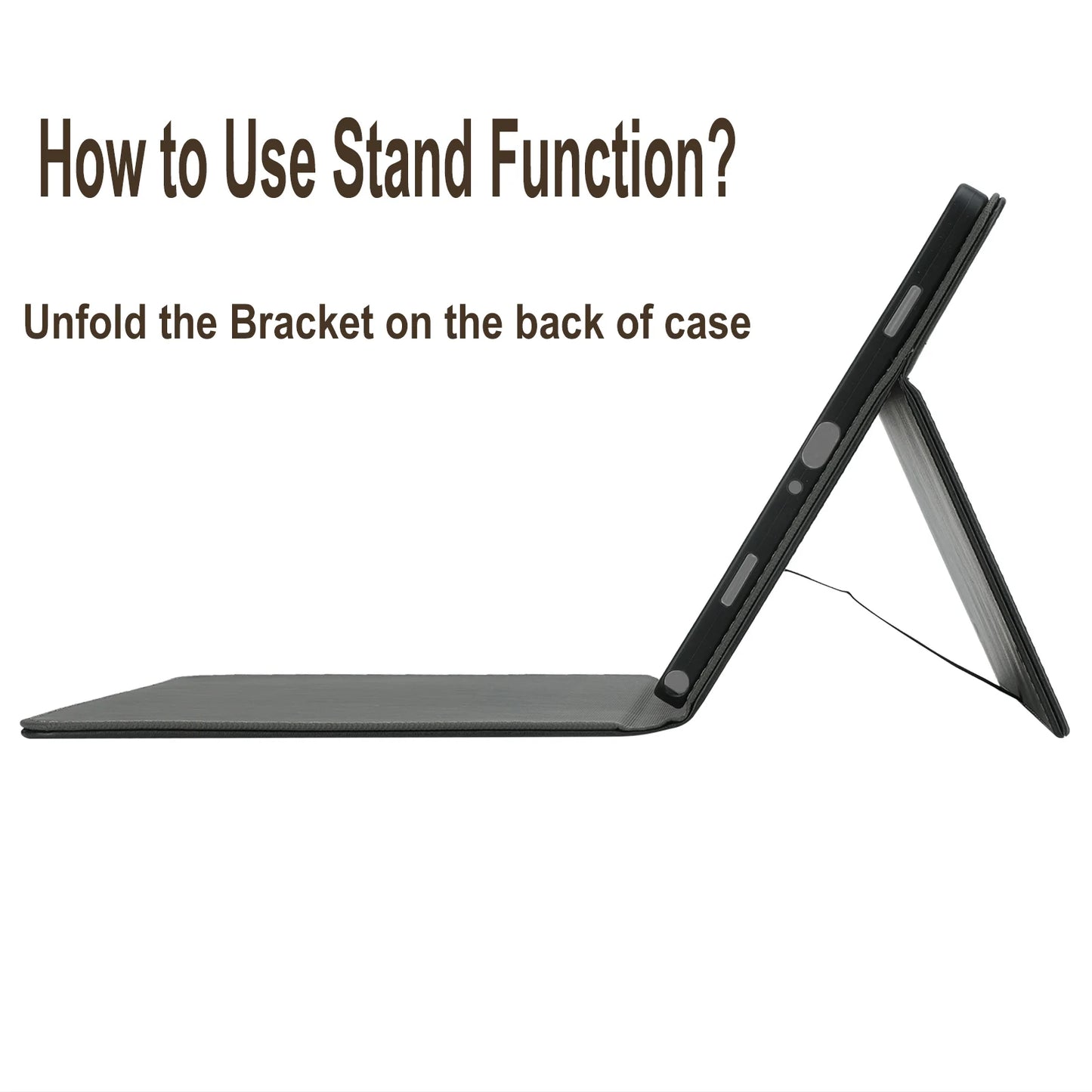 Tablet Case for Samsung Galaxy Tab S5e Protective Cover Kickstand Function Shockproof (PU leather+ TPU Cover)