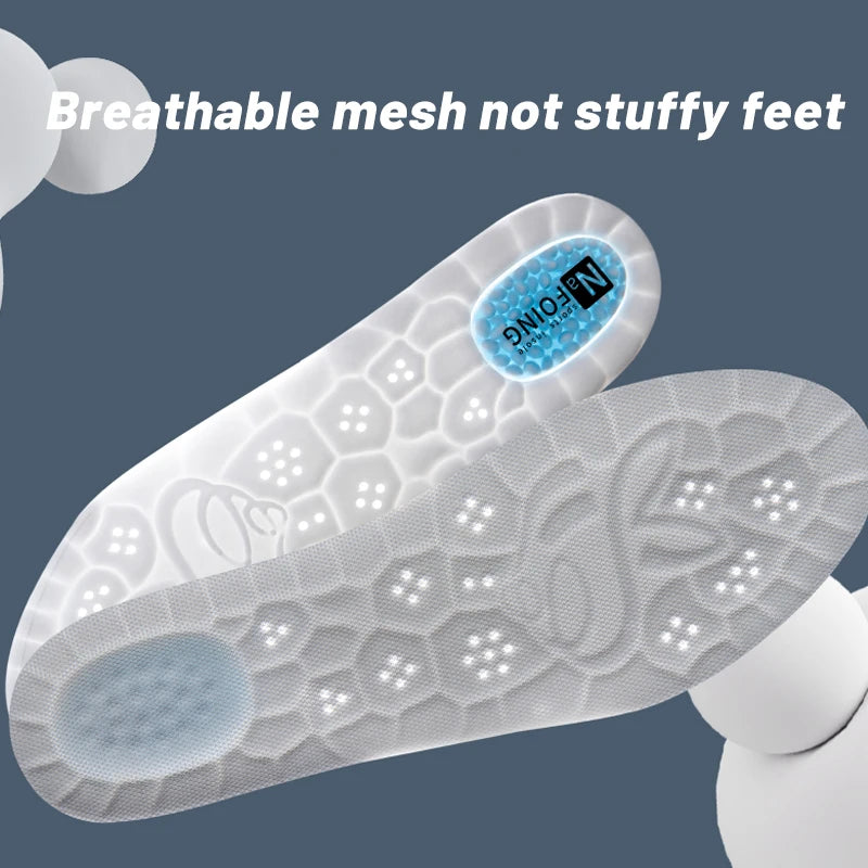 1 Pair Premium Sports Insoles for Shoes Soft Breathable Shock-Absorbing Cushioning for Optimal Men Women Foot Care Pads
