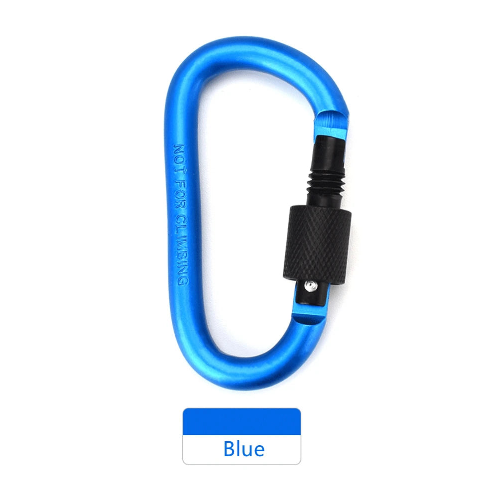 1pcs Aluminum Carabiner D-Ring Key Chain Clip Snap Hook Karabiner Camping Keyring 8 Colors