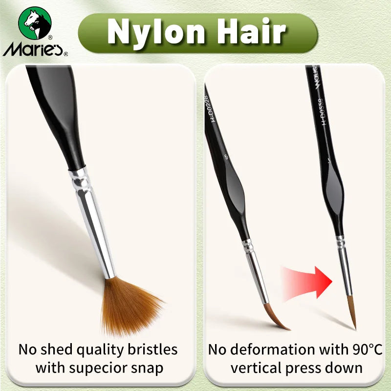 Marie's 00000 Fine Tip Paint Brush Set for Acrylic, Models, Mini  Miniature Detail , Nylon Hair Thin Extra Fine Paintbrushes