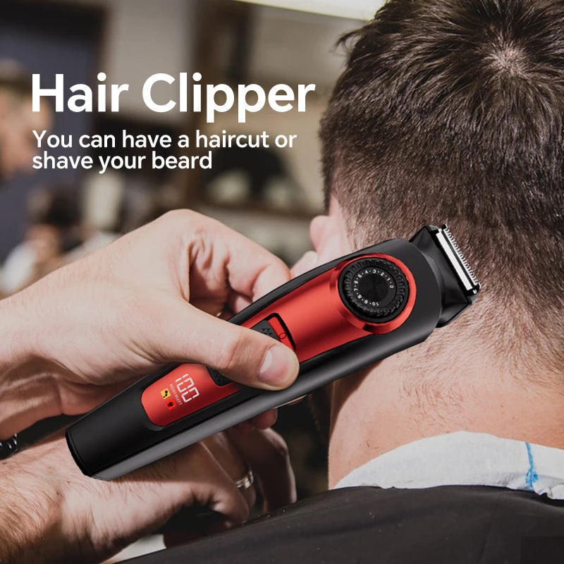 USB men's hair clipper multifunctional gear adjustment, shaving, hair cutting, shaving, essential for home and travel