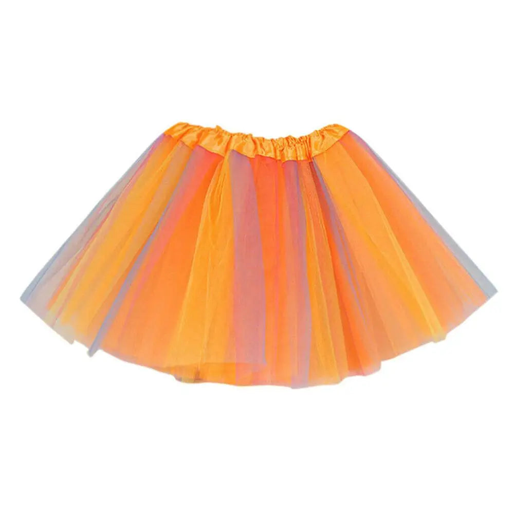 Girls Rainbow Tutu Skirt Dance Party Ballet Tulle Tutu Skirt 2-8 Years 3 Layers Princess Birthday Party Dress