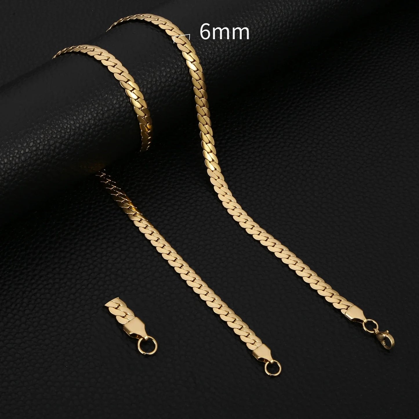3-8MM Width Stainless Steel Chain Necklace For Men Women Gold Color High Quality Waterproof Choker Hip Hop Jewelry Gift