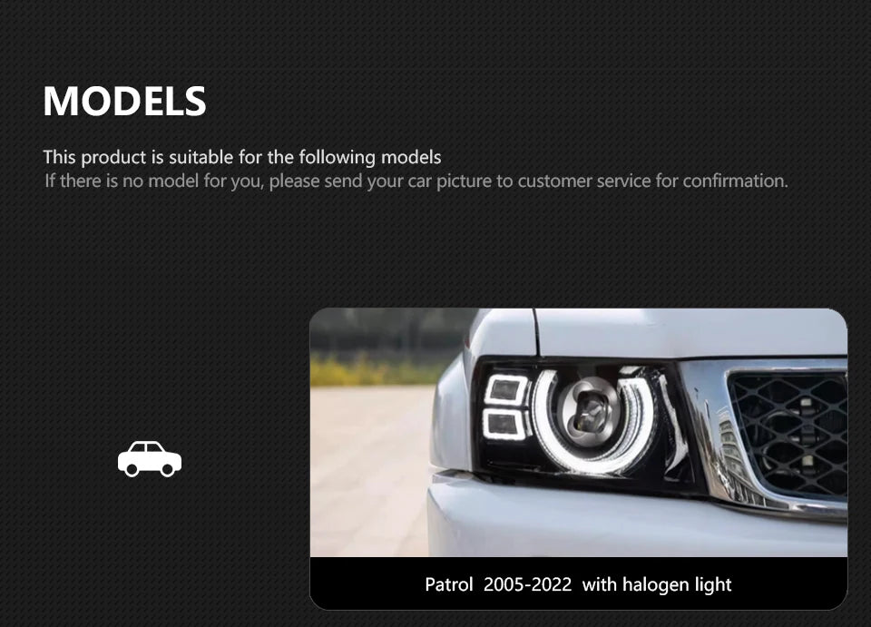 Car Lights for Patrol Y61 2005-2022 LED Auto Headlights Assembly Upgrade Defender Style Design Bifocal Lens Exterior Accessories