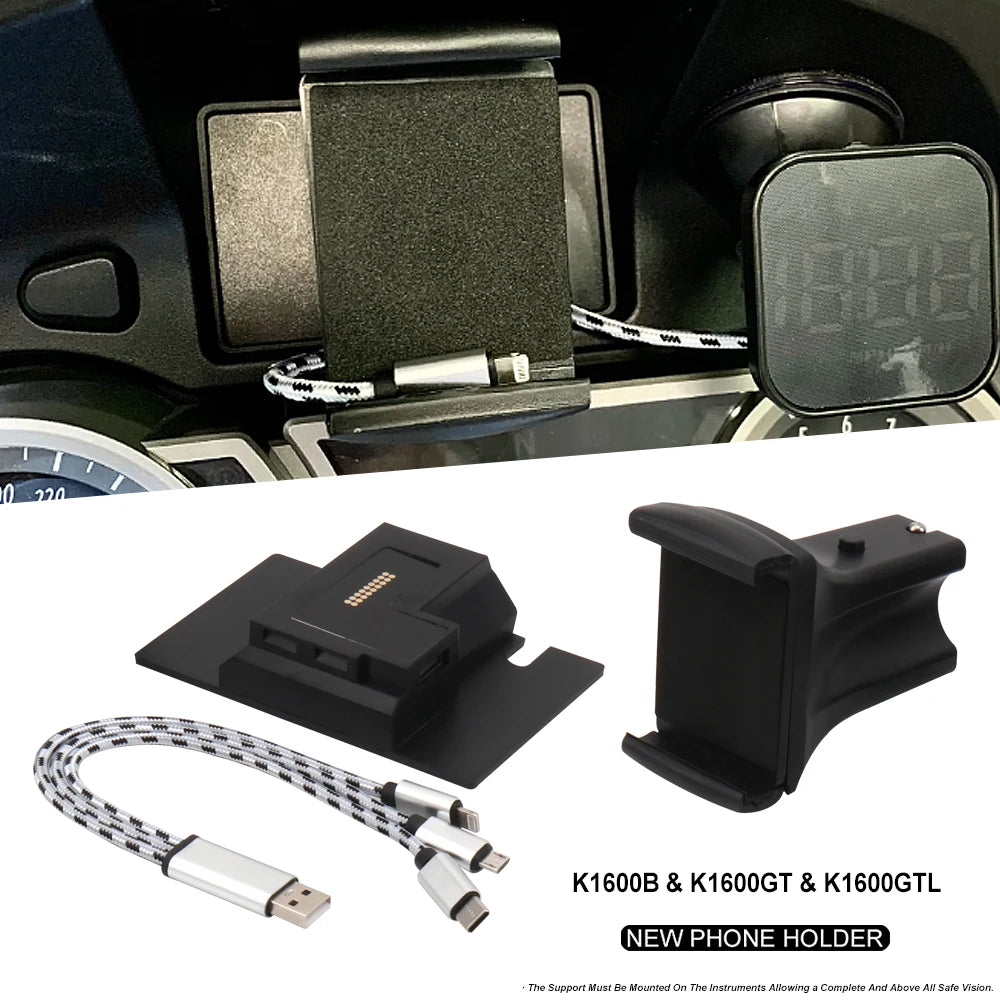 For BMW K1600GT K1600 GT K1600GTL K1600B 2011-2020 Motorcycle Phone Holder Stand Mobile Phone Holder GPS Mount Support Bracket