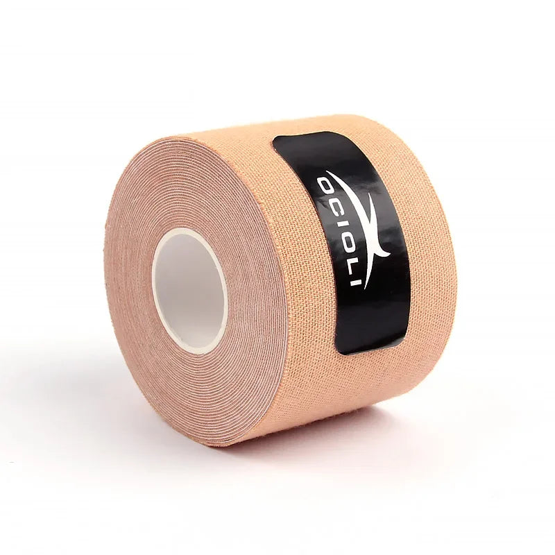 5 Pieces 5mx5cm Kinesiology Tape Sports Safety Tape Bandage Strain Injury Support Waterproof Elastic Physio Kinesiotape Patch