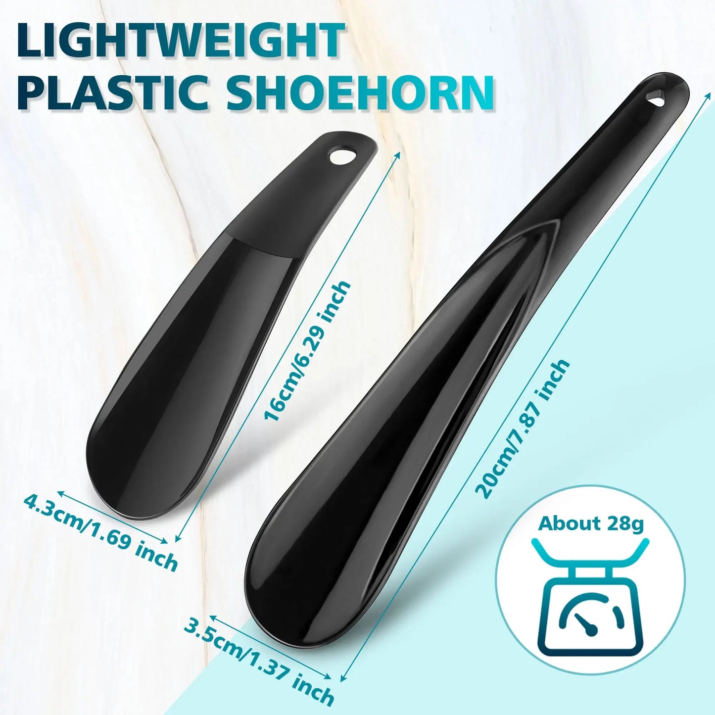 2 PACK Kids Small Shoe Horn Plastic Shoehorns 16/20cm Travel portable shoehorn Lifter Mini Shoe Horns for Men Women shoe spoon