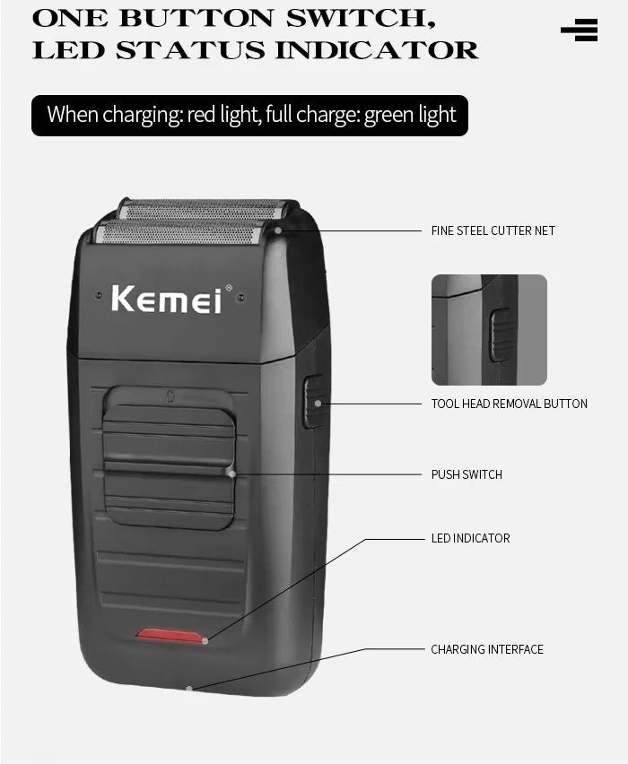 Kemei Hair Clipper Kit for Men, Electric Shaver, Hair Trimmer, Professional Cutting Machine, KM-2290, KM-2293, KM-1102