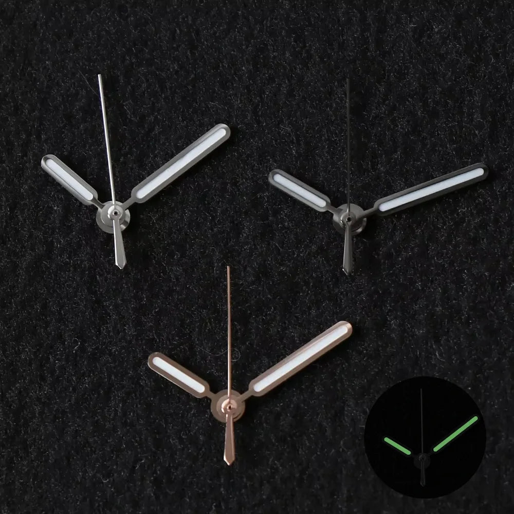 8.5*12.5*12.5mm NH35 Watch Hand for Seiko Nautilus NH35 NH36 Movement Watch Needle Hands Green Lume Silver Vintage Accessories