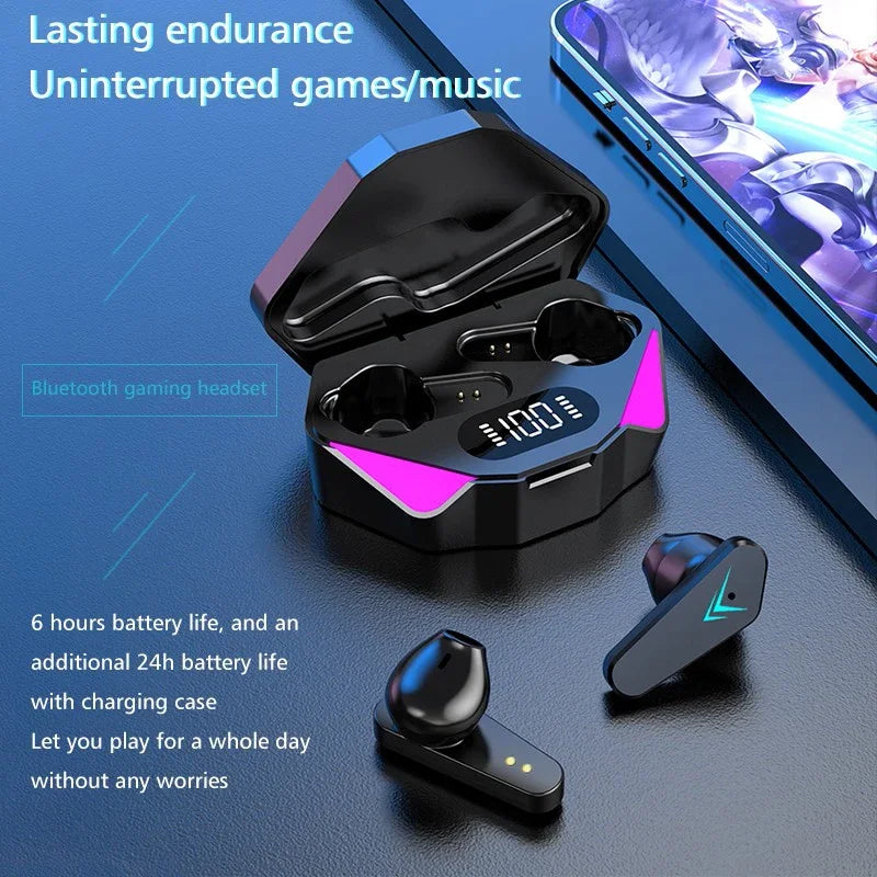 X15 Pro TWS Wireless Bluetooth Headset LED Display Gamer Earbuds with Mic Headphones Noise Cancelling Bluetooth Earphones