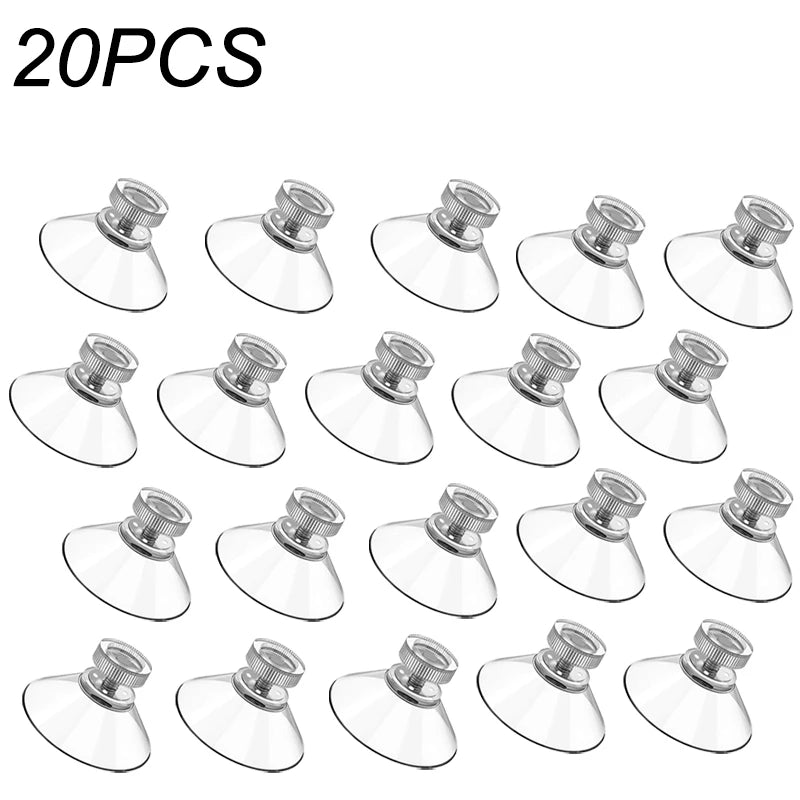 4CM transparent strong PVC suction cup hook with M4 screw rod plastic M5 nut foot pad waterproof storage fixed