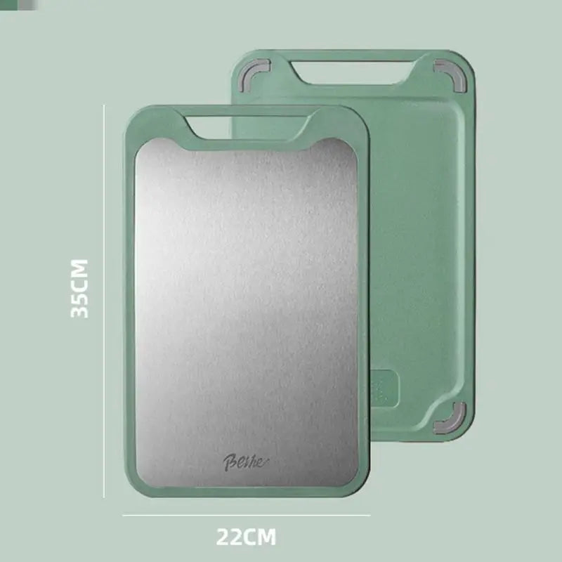 Double-sided Multifunctional Cutting Board Vegetables And Meat Chopping Cutting Board Two Sides Stainless Steel Plastic