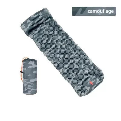 Inflatable Sleeping Pad With Diamond-Shaped Pillow, Durable TPU Air Mattress, Comfortable & Portable For Outdoor Camping