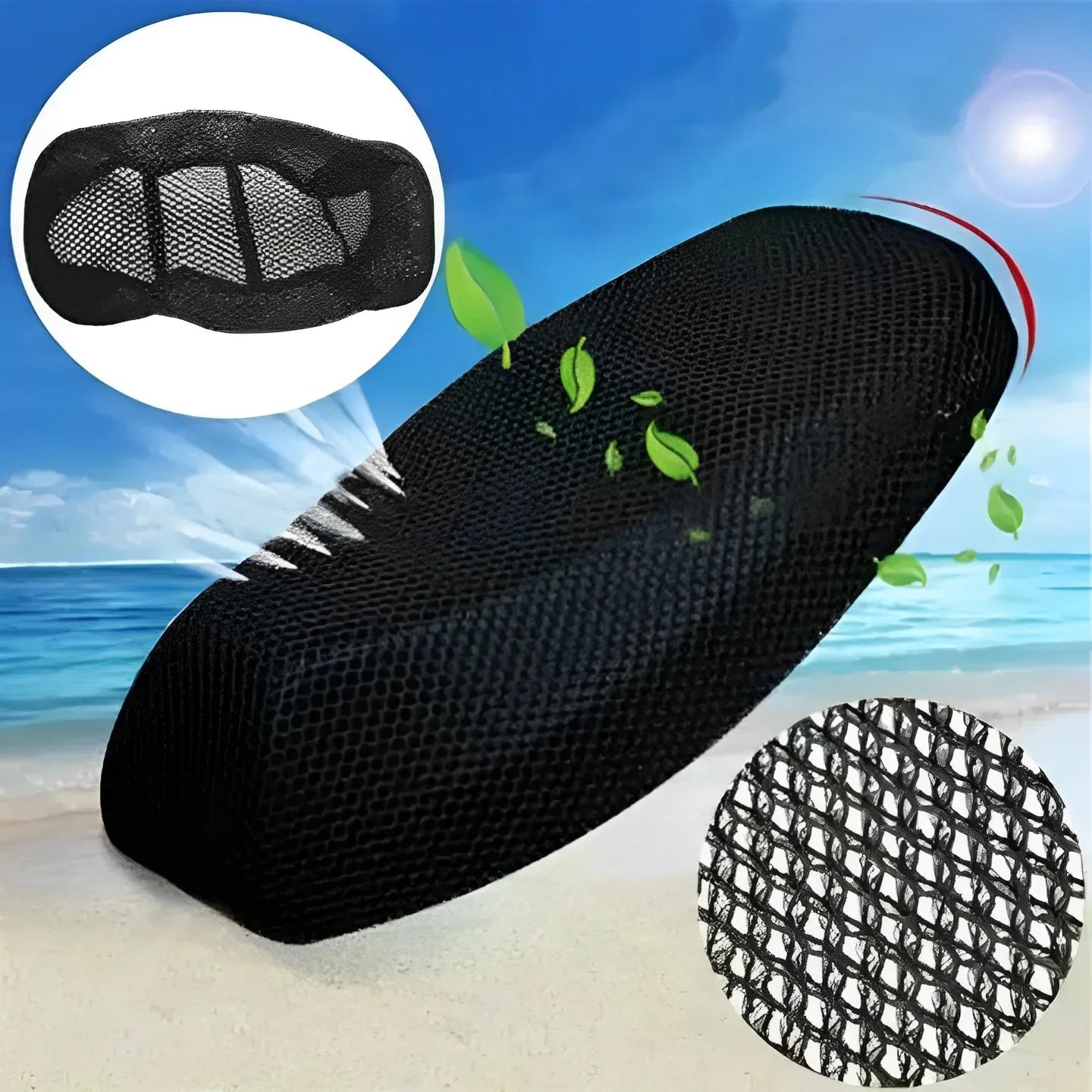 Motorcycle 3D Mesh Fabric Anti-skid Pad Scooter Seat Electric Bike Seat Cover Summer Breathable Covers Cushion Net Cover New