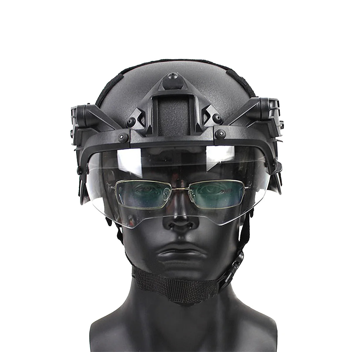 Tactical FAST Helmet Half Face Mask Adjustable Helmet Flip Goggles Hunting Airsoft CS Game Paintball Helmet Accessories Gear