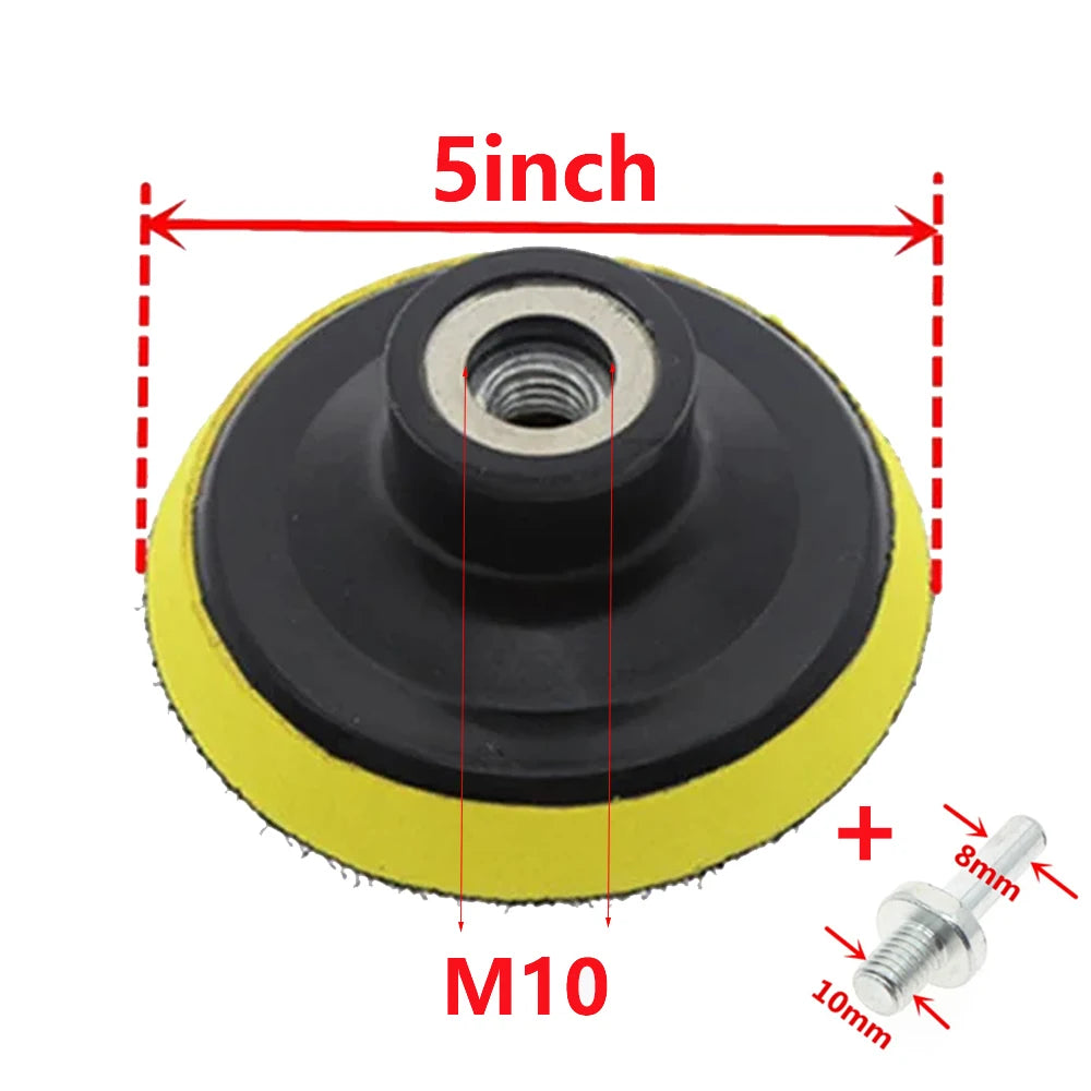 3/4/5/6/7inch M10 M14 Backing Pad Sanding Holder Disc Hook and Loop Polishing Backer Plate Drill Rod for Polisher Grinding Tool
