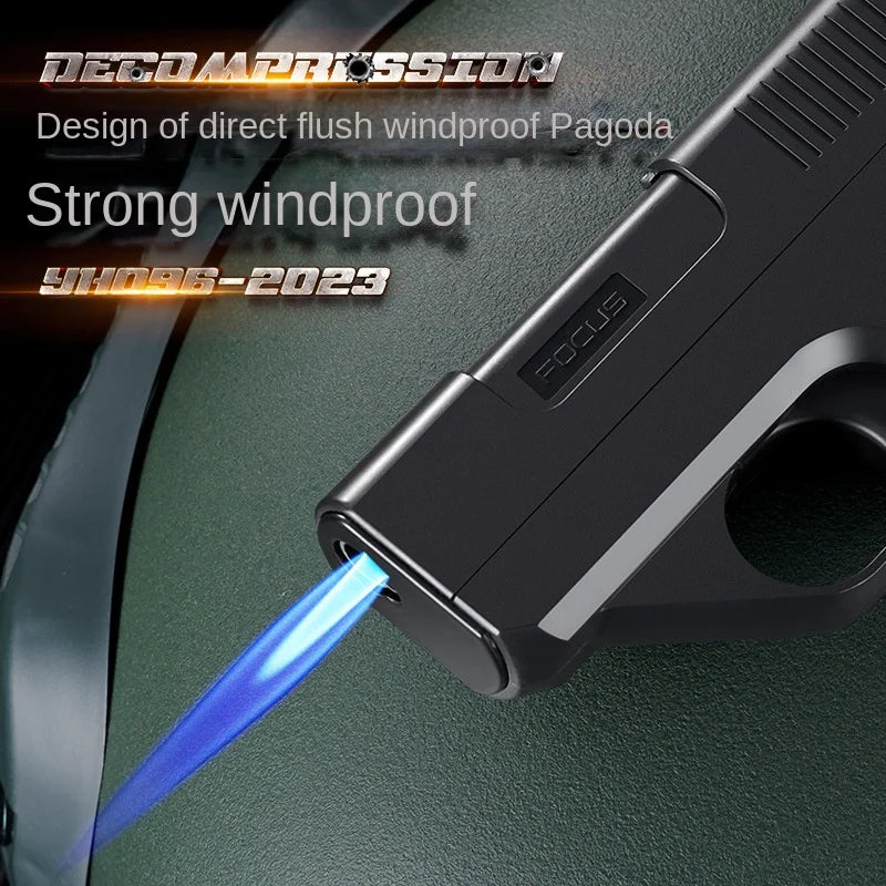 Unusual Lighters Cigarette Box Jet Turb Lighter Gas Lighter Welding Gun Capacit 10PCS Windproof Cigar Lighter Gadgets for Men