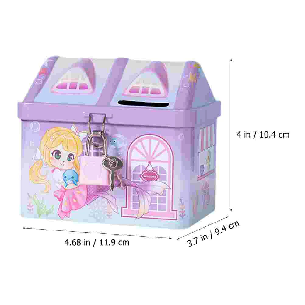 Mermaid Piggy Bank Money Jar Children Saving Pot Kids For Girls Toys Toddlers Metal Piggy Bank Saving Pot Coin Container Gift