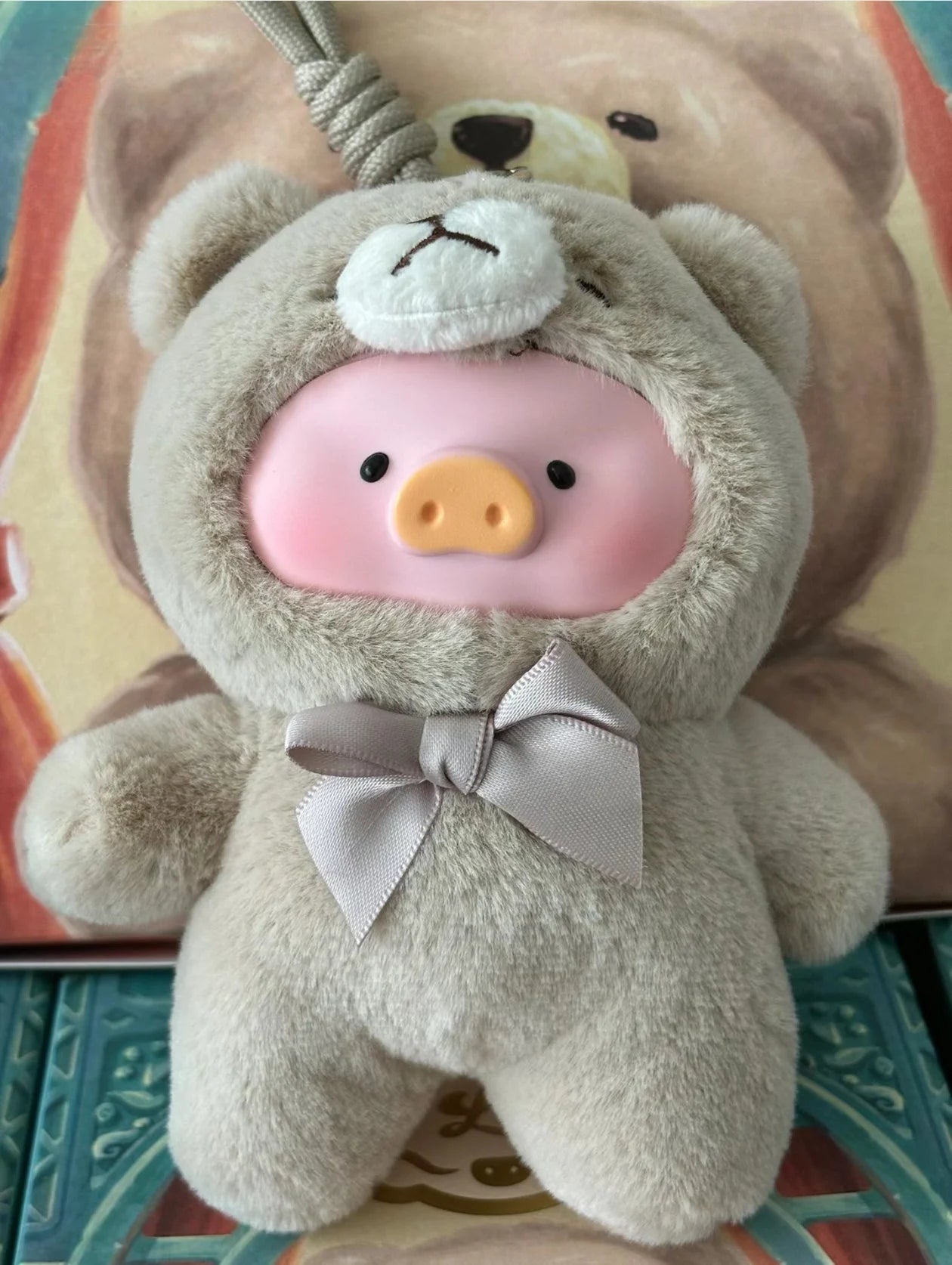 Toyzero  teddy Canned Pig Lulu Pig Blind Box Retro Teddy Toy Vinyl Plush Doll Pendant Doll School bag pendant Festival gifts