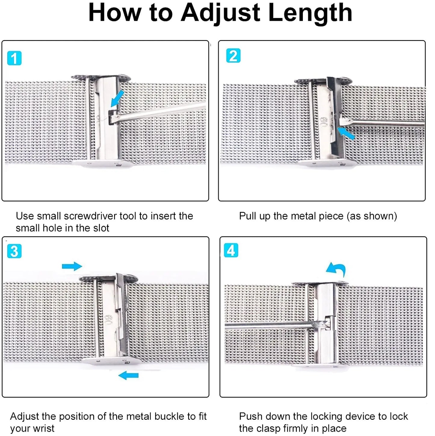 22mm 20mm Milanese Loop Strap For Samsung Galaxy Watch 7 6 5 4 44mm 40mm S3 Active 2 Amazfit Bracelet Huawei GT 3 4 46mm 2e Band