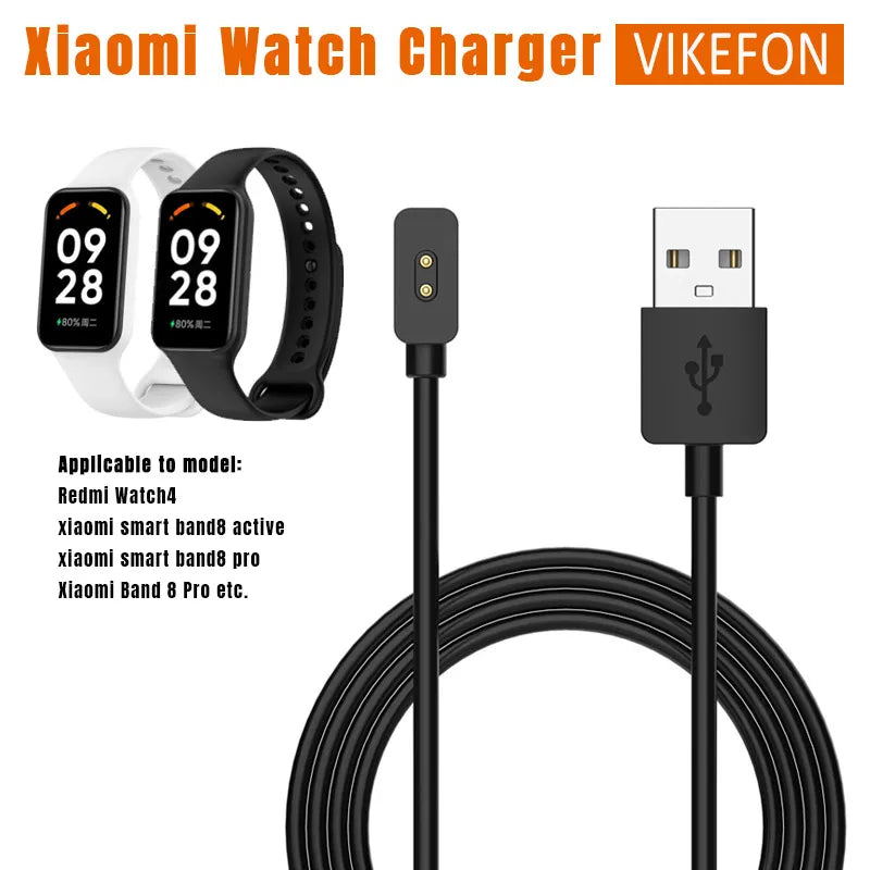 Watch Charger Cable USB Port for Xiaomi Smart Band8 Active 8Pro Redmi Watch4/3 Band 2 Watch3 Lite Fast Charging Cable