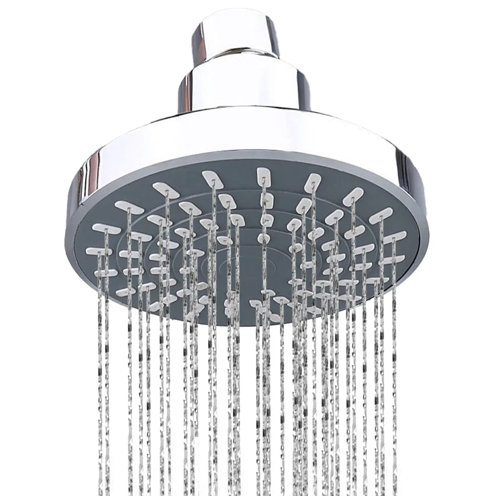 High Pressure Chrome Shower Head Sprayer Adjustable Rainfall Wall-Mounted Bathroom Fixture Faucet Bathroom Accessories