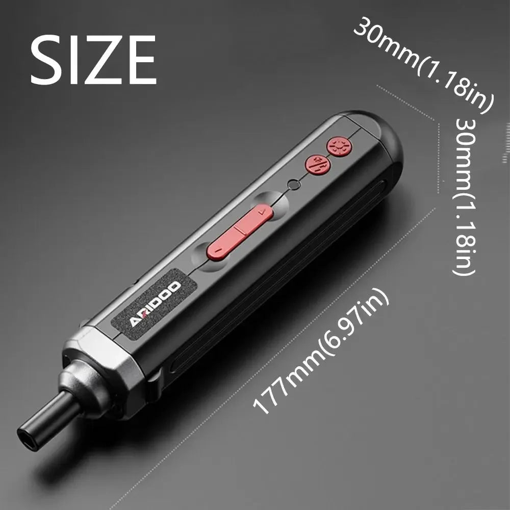 Ergonomic Electric Screwdriver Portable USB Charging Wireless Power Drill Pen Shaped Handyman Tool for Easy Holding