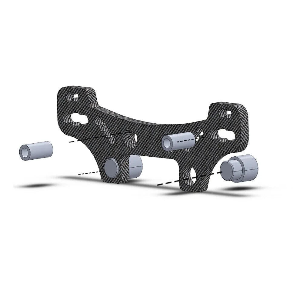 Carbon Fibre Shock Damper Stay Battery Plate Upper Deck for Tamiya TT02 TYPE-SR TT-02D 1/10 RC Car Accessories Upgrade Parts