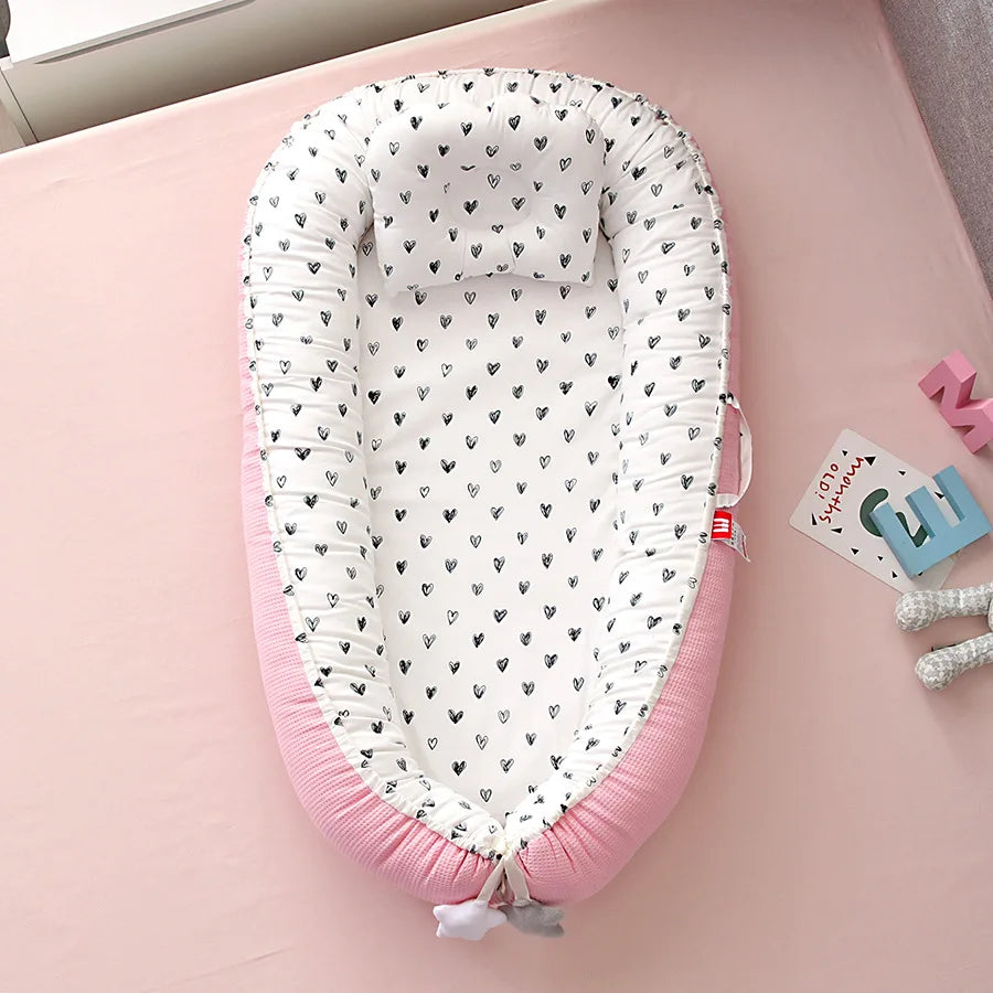 2025 Breathable Detachable and Washable Portable Baby Bassinet - Bionic Travel Crib