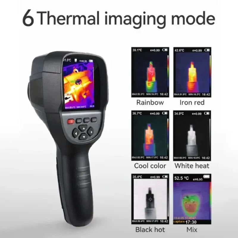 Handheld 256*192 Thermal Imaging Camera 25Hz Frame Rate 3.2-Inch Color Display For Floor Heating Pipeline Detect Thermal Imager