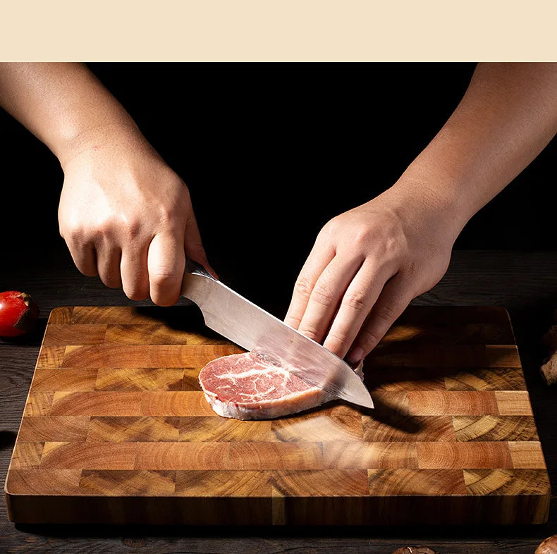 Cutting Board Double-sided Using Premium Acacia Wood Splicing Chopping Board Drain Water and Damp-proof Kitchen Tools
