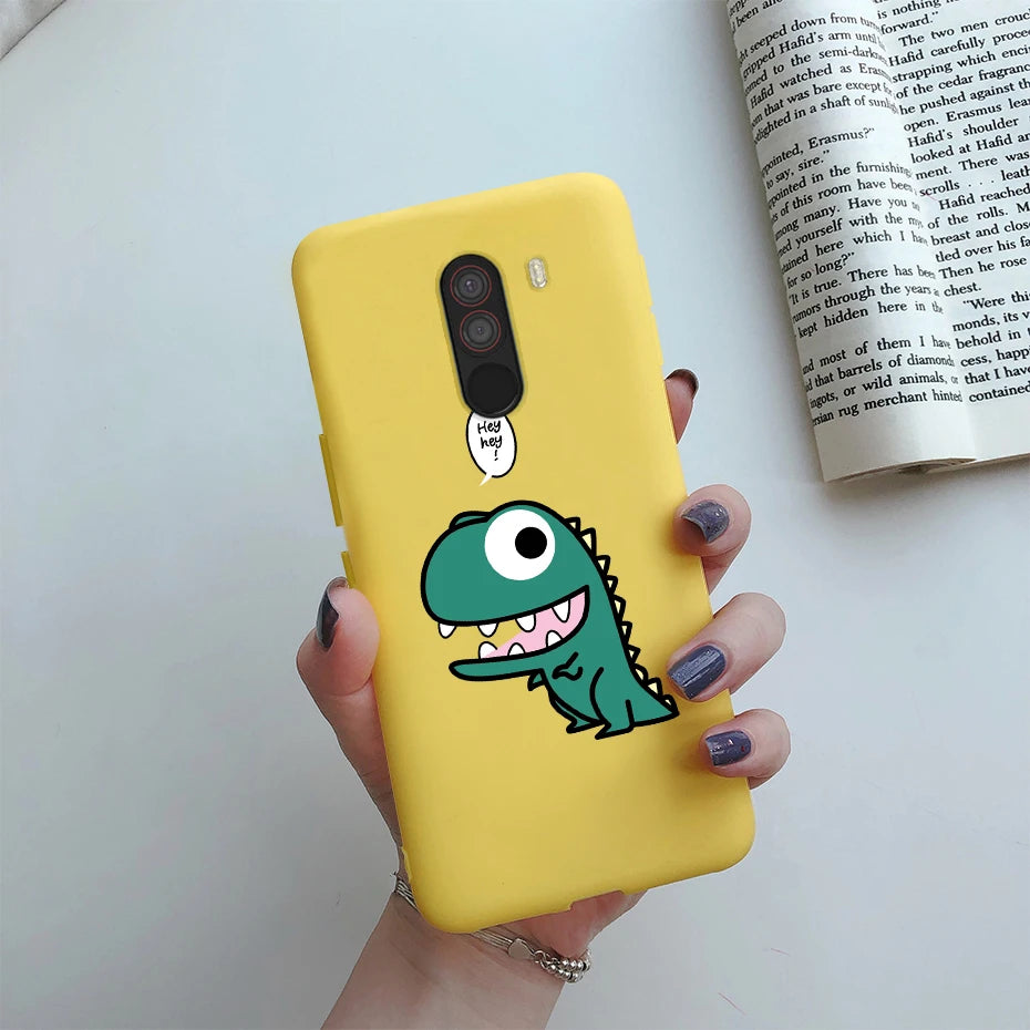 For xiaomi Pocophone F1 Case Poco F1 Cute Cat Cartoon Cover Silicone Soft TPU Phone Case For xiaomi Pocophone F1 Global F 1 Case
