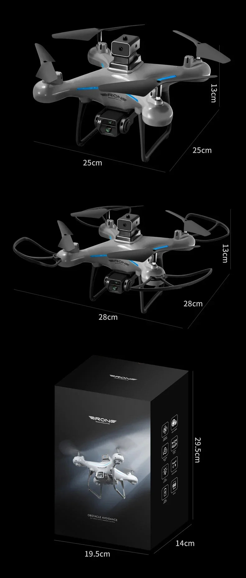 KY102 Rc Drone 8K Profesional Dual-Camera Aerial Photography 360° Obstacle Avoidance Optical Flow Four-Axis RC Aircraft 10000M