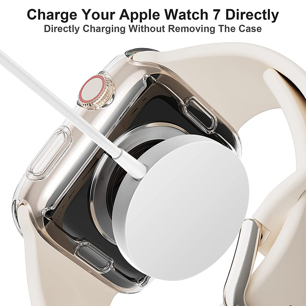 Clear Case For Apple Watch 45mm 41mm 44mm 40mm 46mm 42mm Screen Protector Full Cover TPU Bumper iWatch Series 10 9 8 7 SE 6 5 4