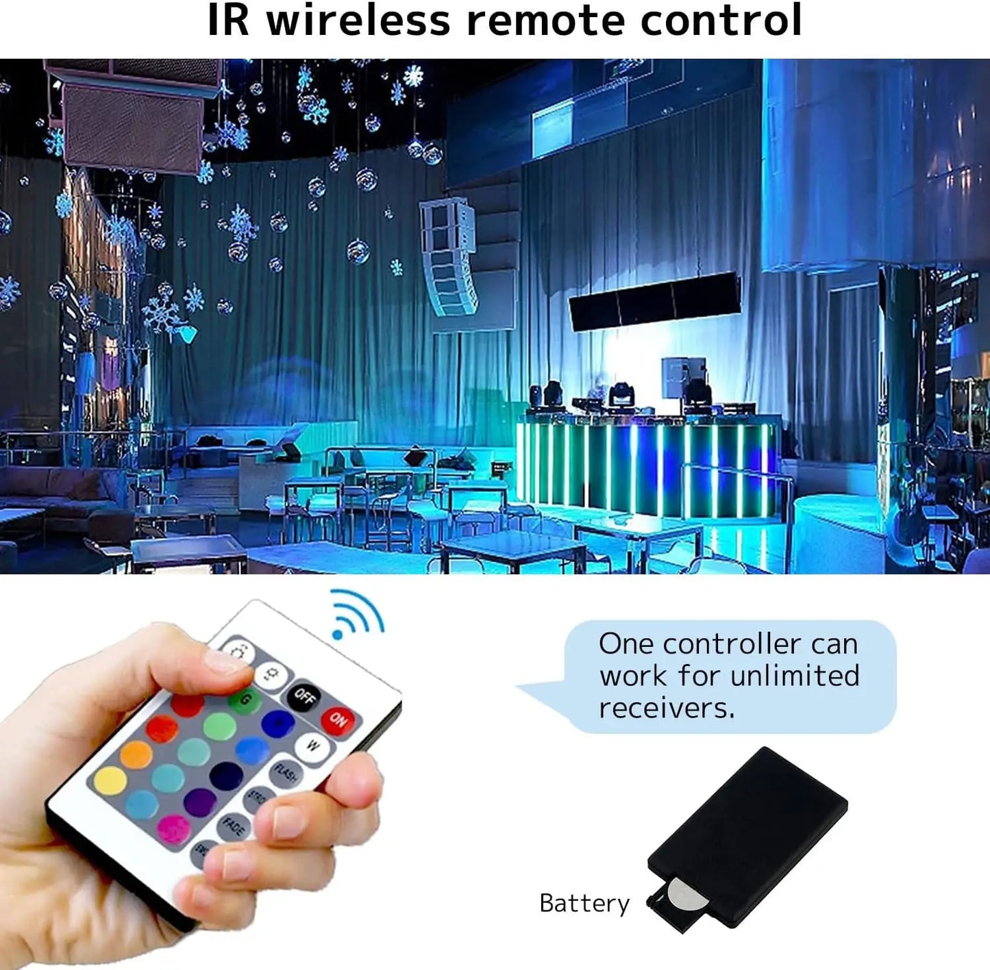 5v5050LED strip lamp set, powered by USB (Bluetooth/infrared +24-key remote controller) is suitable for party and DIY interior d