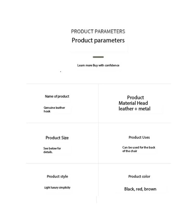 Real Leather Car Hook Seat Rear Front Seat Storage Bag Storage Bag Small Hook Clothes Sundries Hanger Clip Auto Car Parts