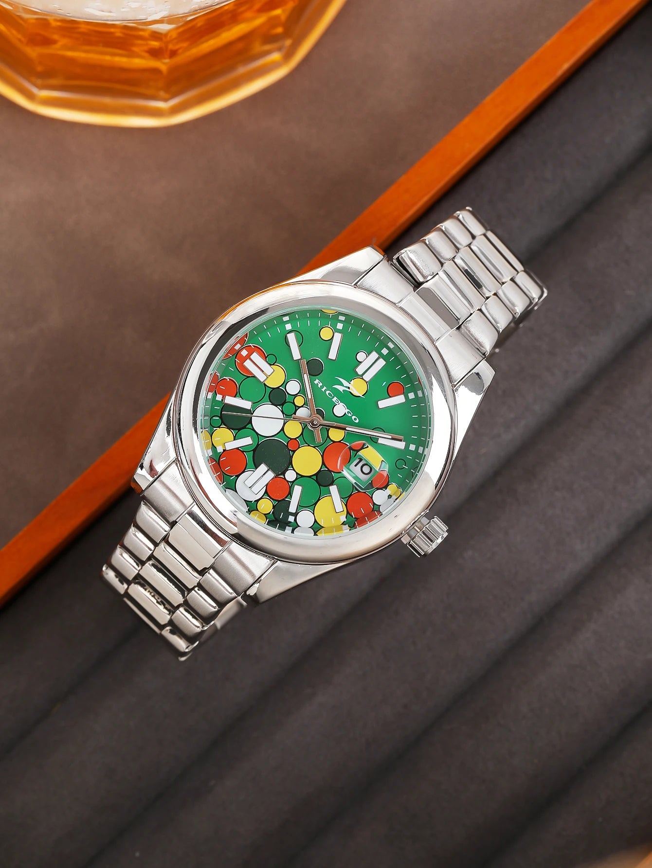 Classic Men's Quartz Watch Luxury Fashion Calendar Date Clock Round Glass Mirror Stainless Steel Business Wristwatch for Gifts ﻿