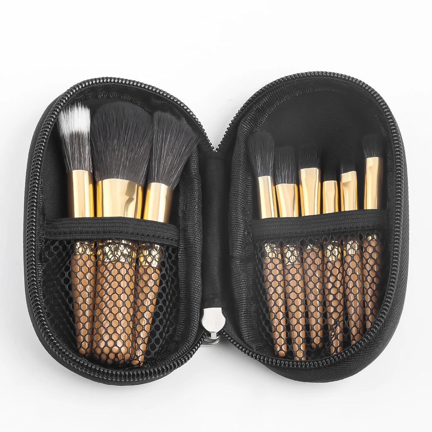 Makeup Brush Sets , 9pcs  Minimalist Portable With Storage Bag Portable Cosmetic Brushes  For Making Up Supply