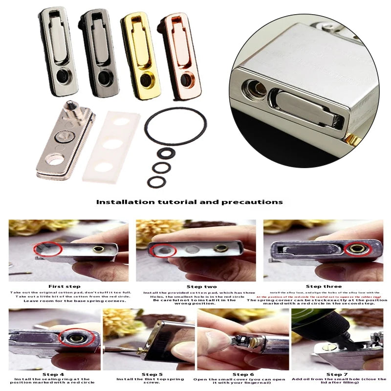 Sealing Metal Lighter Sealing Cotton Base ForZip Kerosene Lighter Regular Inner Liner Modified Base Cotton Reduce Volatilization